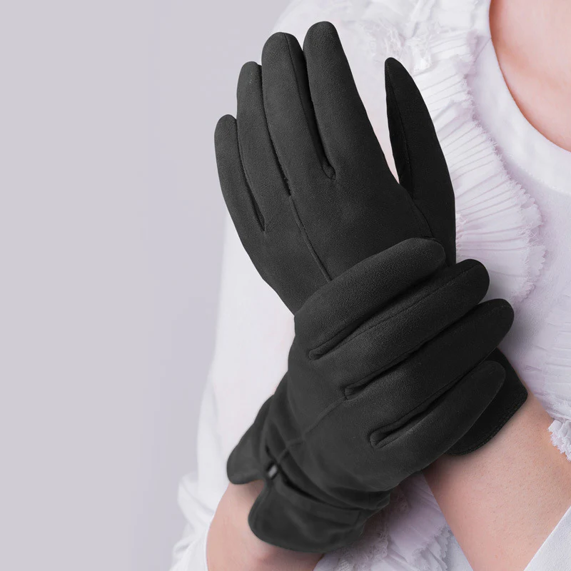 Ozero Deerskin Suede Women Leather Gloves with Warm Cashmere Lining | Winter Touchscreen Gloves - Image 4